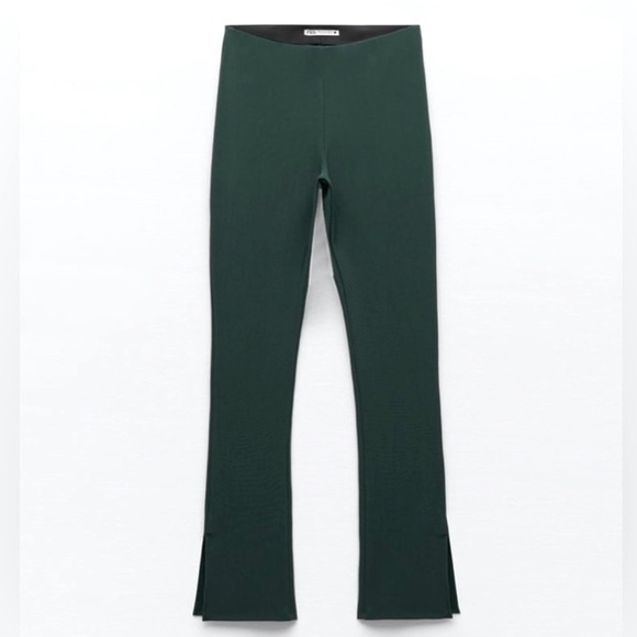 Zara Green High Waist Leggings XS - Picture 7 of 13